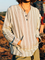 Khaki Casual Cotton-Blend Crew Neck Shirts & Tops