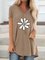 Floral Cotton-Blend Short Sleeve Shirts & Tops