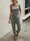 Cotton-Blend Casual Sleeveless One-Pieces Jumpsuits