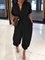 Short Sleeve V Neck Casual Jumpsuits