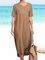 Plus Size Midi Dress Women Summer Solid Dresses