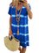 Casual Printed V Neck Dresses