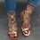 Buckle Open Toe Rhinestone Elastic Band Sandals