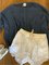 Casual retro simple basic cotton and linen shorts