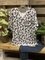 White Short Sleeve V Neck Printed Tops