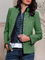 Blue Long Sleeve Stand Collar Outerwear