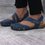 Low Heel Artificial Leather Magic Tape Summer Sandals