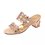 Hollow Sparkling Grit Chunky Heel Slippers