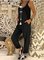 Casual Wild Solid Suspenders Jumpsuit