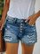 Blue Brushed Denim Holiday Pants