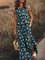 Blue Crew Neck Floral Casual Sleeveless Dresses