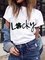Casual Short Sleeve Clover Print Modal T-Shirts & Tops