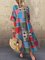Boho A-Line Short Sleeve Tribal Maxi Dresses