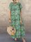 Crew Neck Women Dresses Cotton-Blend Tribal Dresses