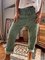 Plain Casual Lace-up Pants