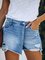 Light Blue Brushed Casual Pants