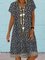 Women Caftan Floral V-Neck Casual Dresses