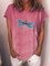 Cotton Short Sleeve Animal Casual Shirts & Tops