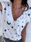 White Cotton Shift Star Casual Shirts & Tops