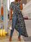 Black Cotton Casual Leopard Shirts & Tops
