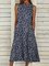 Floral Pockets Maxi Dress Summer Sleeveless Dresses