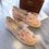 Women Slide Round Toe Holiday All Season Fabric Sequin Loafers