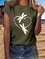 Vintage Short Sleeve Flying Dragonfly Love Printed Plus Size Casual Tops