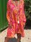 Red Cotton-Blend Floral Casual Floral-Print Dresses