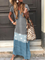 Plus size V Neck Star Short Sleeve Dresses
