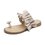 Pearl Rhinestone Flower Lotus Leaf Flat Sandals