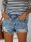 Blue Casual Denim Pants