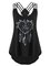 Abstract Spaghetti Casual Shirts & Tops