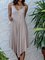 Lace-up Spaghetti Plain Casual One-Pieces