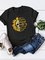 Crew Neck Short Sleeve Casual Printed Shirts & Tops