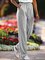 Women Pockets Drawstring Solid Casual Pants