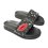 Black Flat Heel Open Toe Lips Plus Size Slippers