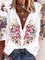 Cotton-Blend Printed Half Sleeve Shirts & Tops