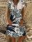 Light Gray Casual Crew Neck Cotton-Blend Plants Dresses
