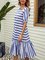 Navy Blue Shift Crew Neck Casual Dresses