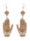 Hand of Fatima Alloy Vintage Earrings