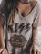 Women Letter Summer Tee Printed Short Sleeve V Neck T Shirts