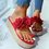 Flower Beach Platform Slippers