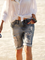 Plus size Denim Casual Denim Shorts