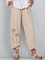 Beige Simple Printed Pants