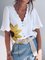 White Cotton Short Sleeve Shirts & Tops