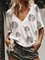 Polka Dots Shift Casual Cotton-Blend Shirts & Tops