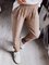 Khaki Casual Cotton Plain Pants