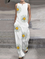 Plus size Sleeveless Floral One-Pieces