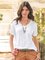 White Casual Short Sleeve Pocket V Neck Shirts & Tops