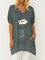 Gray V Neck Short Sleeve Shirts & Tops
